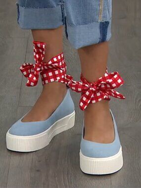 Jessica Simpson Elisah Slip-On Denim Sneaker w/Ankle Wraps - NIB - Size: 6.5